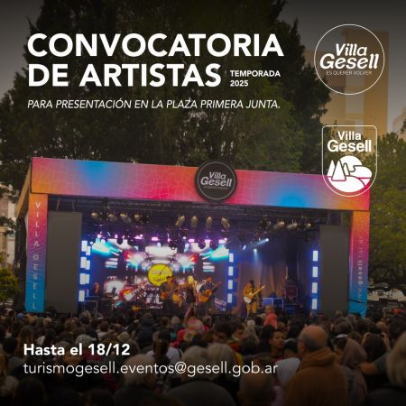 CONVOCATORIA DE ARTISTAS TEMPORADA 2025. PARA PRESENTACIÓN EN LA PLAZA PRIMERA JUNTA.